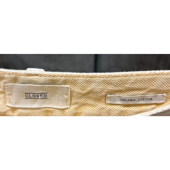 Women’s CLOSED Organic Cotton Yellow Wide Leg Jeans Size 26 *C7 - Picture 4 of 6